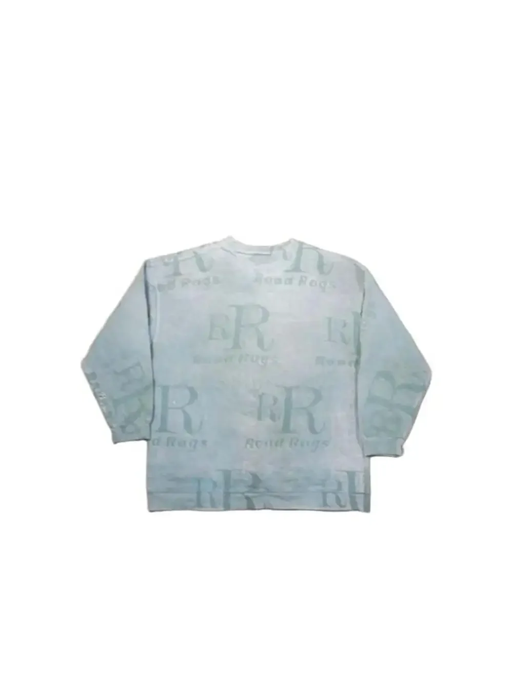 Vintage 90s Road Rags Jean Co. All-Over Logo Print Crewneck Sweatshirt Large